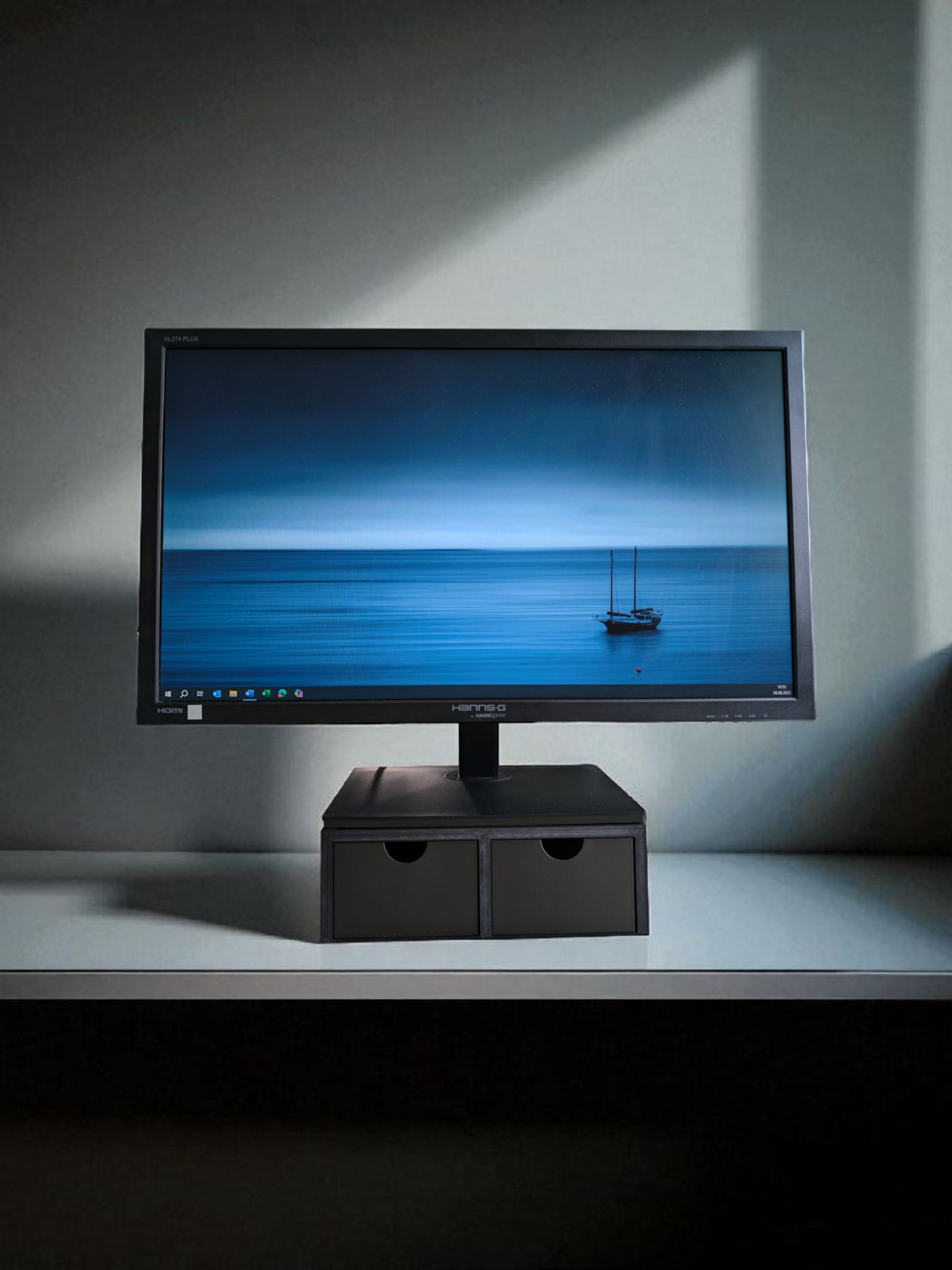 Monitor Riser with Two Drawers - View 15